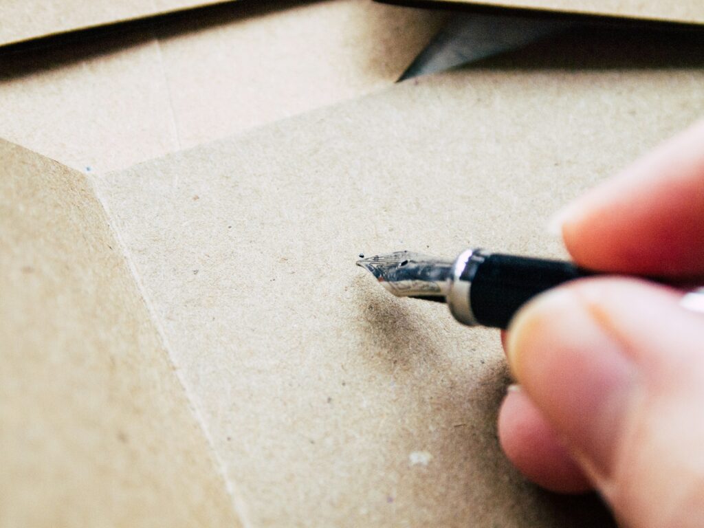 手で書く
